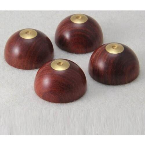4PCS Rosewood speaker sound shock spikes nailed landline foot pads 23mm round self-adhesive
