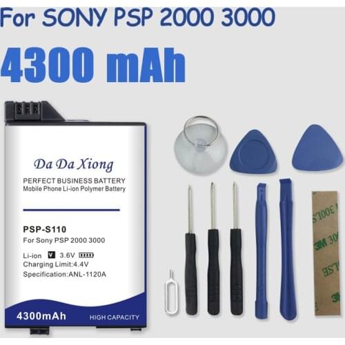 4300mAh Battery For Sony PSP 2000/3000 PSP-S110 Pack Replacement Console Lithium Ion Rechargeable