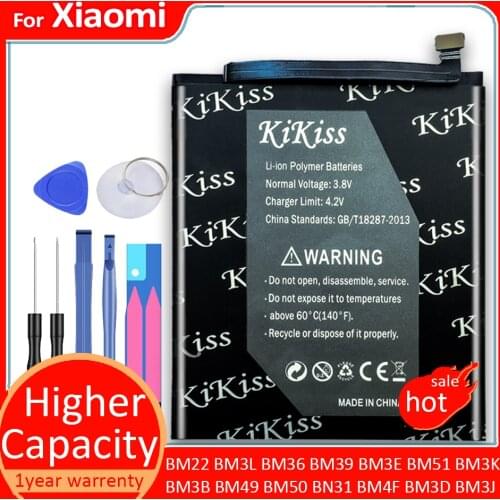 Battery For Xiaomi Mi Note Mix Max 2 2S 3 4C 5 5A 5S 5X 6 6X 8 Lite Pro 9 SE A3 CC9 BM22 BM3L BM36 BM39 BM3E BM3B BM49 BM50 BN31