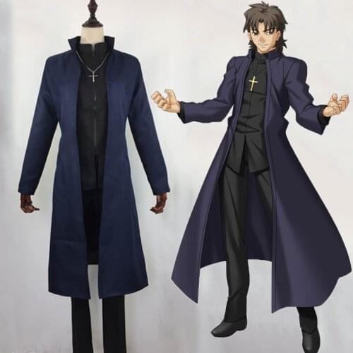 Anime Fate Stay Night Cosplay Costumes Kotomine Kirei Cosplay Costume Halloween Carnival Party Game FGO Cosplay Costume