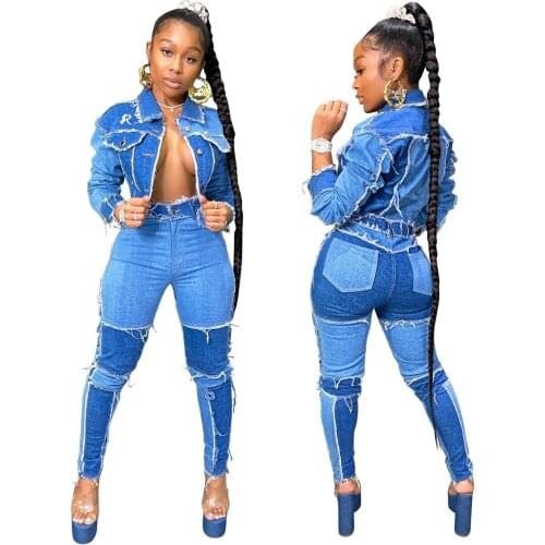 Fashion Girls Pencil Pants Spring Ladies' Streetwear Pants High-Waisted Skinny Jean Trousers Famale Patched Jeans S-3XL Size