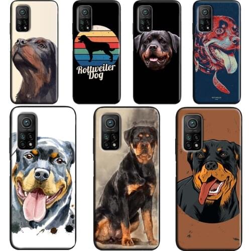 Cartoon Rottweiler Dog Case For Xiaomi Mi 11 Ultra 9 10 Note 10 Lite Mi 10T Pro Back Cover For POCO X3 Pro M3 F3