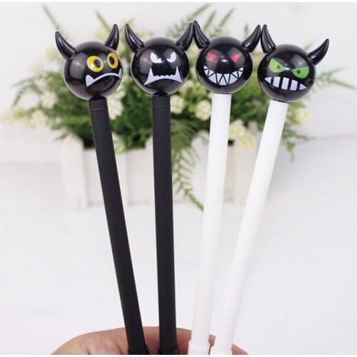 Cartoon Jingle Bull Devil Gel Pen Bull Head Horns Grimace Little Monster Fountain Pen Student Prizes Creative School Supplies