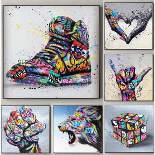 Graffiti Art Gamepad Canvas Art Posters and Print Abstract Game Handle Canvas Paintings on The Wall for Kids Room Decor Picture