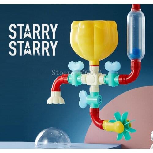 Bath Toys Suction Cup Track Water Game Faucet Shower Waterwheel Dabbling Water Spray Set Animals Bathroom Toys Bath Tub Toys