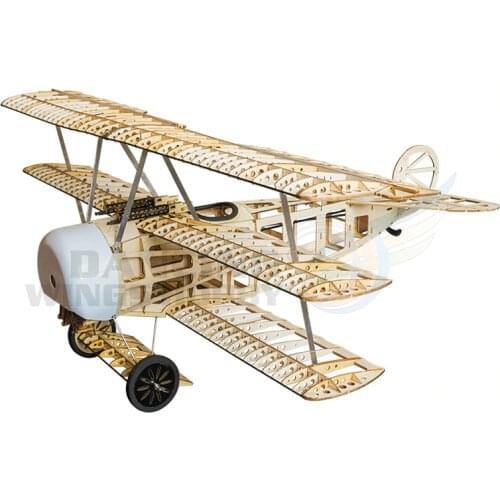 Classic RC Plane Fokker DR1 Balsa Wood Airplane Model 0.8M Wingspan 4CH Electric Powered Remote Control Airplanes Building Kits
