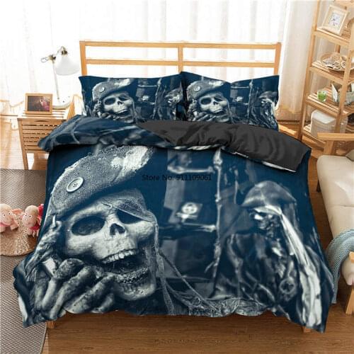 Halloween Sugar Skull King Size Bedding Sets Duvet Cover Set 240x220cm Pillowcase Double Queen Skeleton Quilt Cover Set