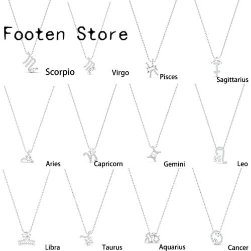 SWA Fashion Lady Jewelry Charming Exquisite Geometry Twelve Constellation Fashion Jewelry Set Party Jewelry Gift For Women