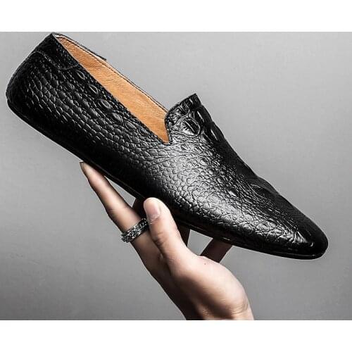 Men Shoes Moccasins genuine Leather Casual Driving slip on Shoes fashion Men Loafers outdoor Moccasins Italian Shoes for Men L5
