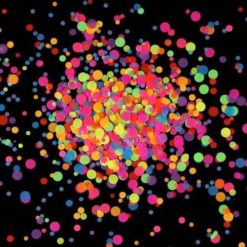 Neon Mix Size Circle Nail Sequins Ultra-thin Colorful Fluorescence Round Glitter Flakes For Polish Nail Art Decorations RK140150
