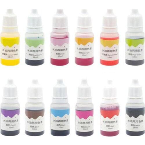 10ml DIY No-Toxic Handmade Soap Vibrant Color Liquid Colorant Dye Pigments Edible Color Pigment Baking Cake Pasty Deco