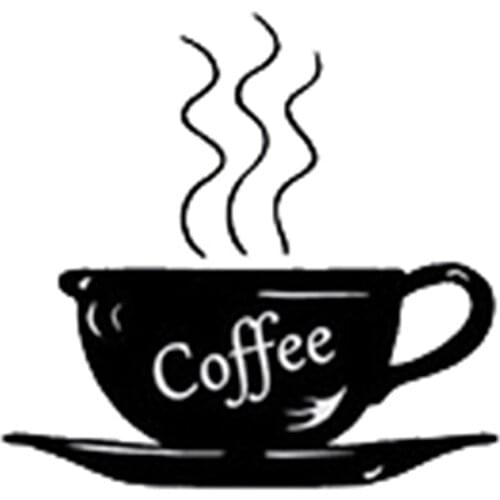New Coffee cup small decorative wall stickers(black)22*23cm
