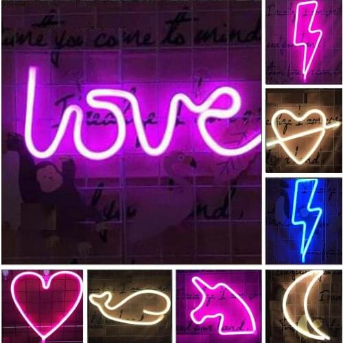 Wholesale Various styles LED Neon Light Art Sign Night Lamp Home Party For Bar Store Beer KTV Club Party Art Wall Bedroom Decor