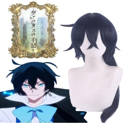 Anime Vanitas The Case Study of Vanitas Cosplay Wig Vanitas no Karte Black Hair Carnival Halloween Party Props