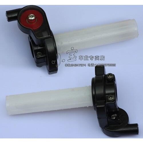 Visible Plastic Throttle white/Red 1/4 Pitbike QuarterTurn Twist Throttle For Pit Dirt Bike Motocross Motobikes