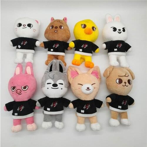 20CM-25CM Skzoo Plush toys Stray Kids Leeknow Hyunjin Bbokari Leebit Wolf Chan Puppym Stuffed Doll Gift