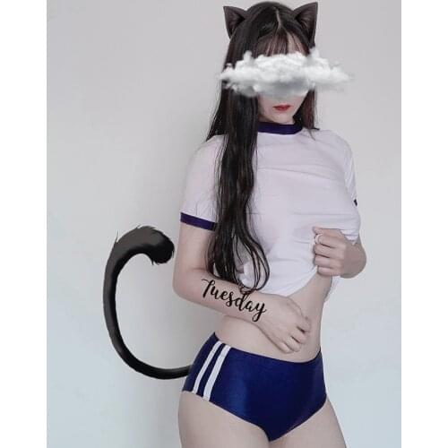 Sexy School Lolita Anime Cosplay Uniform Swimwear Split Sportswear Style Super Sports Pants Student Girls Pajamas for Women