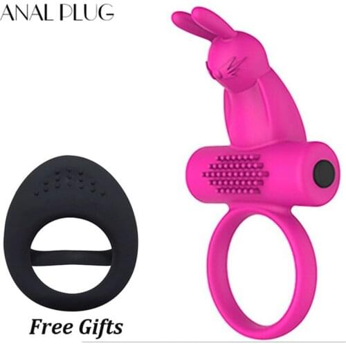 Silicone Vibrating Ring Cock Waterproof Penis Clit Vibrator Rings Adult Sex Toys For men Sex Products Sex Toys