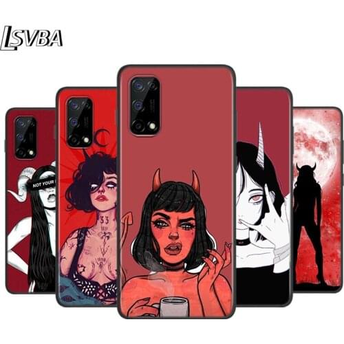 Devil woman Silicone Cover For Realme V15 X50 X7 X3 Superzoom Q2 C11 C3 7i 6i 6s 6 Global Pro 5G Phone Case