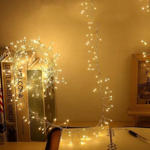 DC24V Connectable 6M 200 LED Copper Wire String Light Firecrackers Garland Light Christmas Fairy Light For Wedding Party Decor