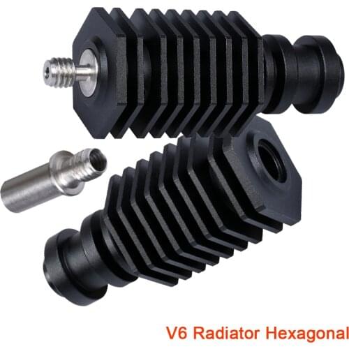 V6 Heatsink Compound Aluminum Radiator Hexagonal For E3D V6 Heat Break 1.75MM Block 3D Printer Extruder Direct & Bowden Feeding