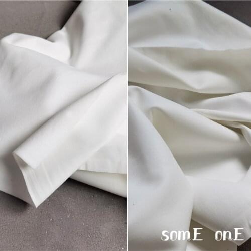 Bonded Plush Felt Fabric White Thick DIY Jacket Coat Skirt Windbreaker Fashion Autumn Winter Designer Fabric 50*140cm