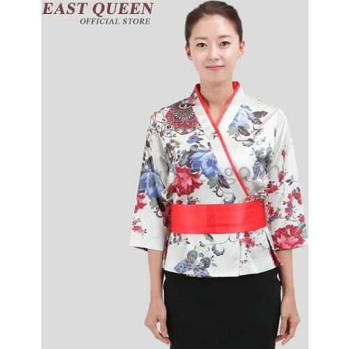 Sushi chef uniform japanese kimono japanese chef jacket food service NN0060 W