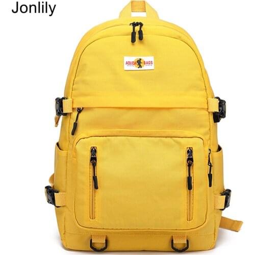 Jonlily Unisex Nylon School Backpack Teen’s Daypack Women City Pack Girl’s Satchel Casual Rucksack fit 14 inch Laptop -KG357