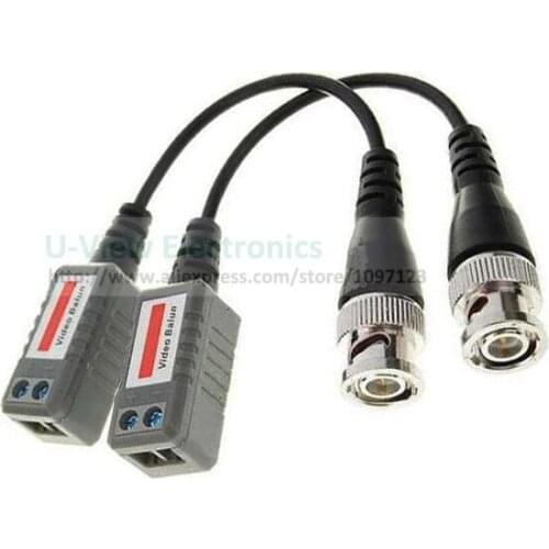 Video Balun Twisted Video Balun Passive Transceivers CCTV UTP BNC Cat5 Coaxial Cable Adapter/Free DHL Shipping/50PAIRS