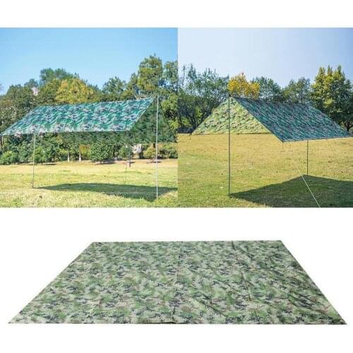 1 set Outdoor Waterproof Camping Survival Sun Shelter Damp-proof Picnic Blanket Beach Awning Camping Mat Rain Shelter