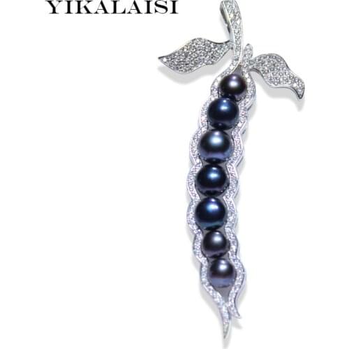 YIKALAISI 925 sterling silver jewelry NEW 100% natural freshwater pearl pendant pearl choker necklace for women gift