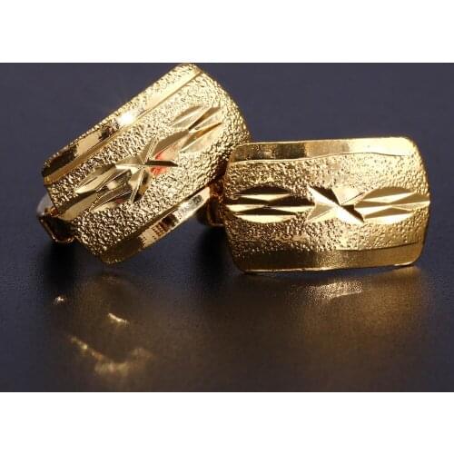 Gold AfricJewelryHoop Earring For Women Brincos Geometric Earrings Ethiopia Statement bridal wedding Party Jewelry kids gift