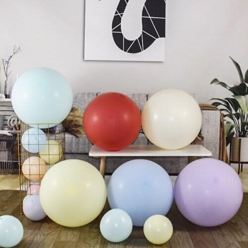 18 inch macaron balloon rainbow candy color big balloon latex light balloon birthday party decoration supplies wholesale