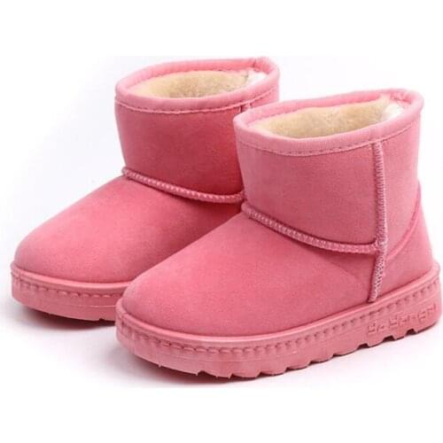 2021 Winter Baby Cotton Ankle Boots Children Plus Velvet Non-slip Snow Boots PU Leather Baby Warm Thicking Short Boot Shoe
