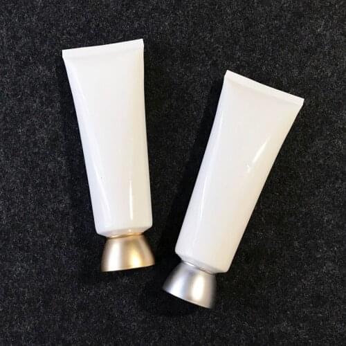 300pcs/lot 100g 100ML PE Squeeze Soft Tube For Face Cleanser Plastic White Hand Cream Tube Cosmetic Containers