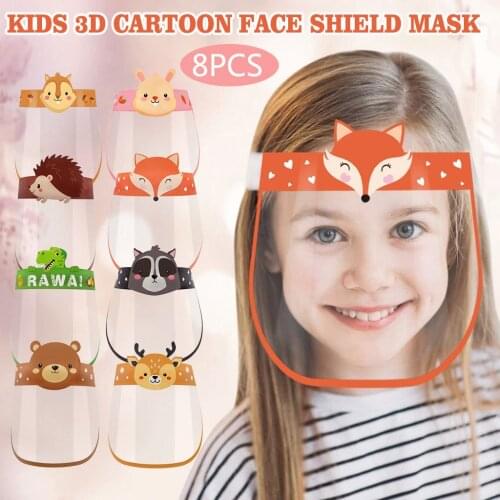 8PCS Outdoor Children Kids Boy Girl Cartoon Face Care Shiel Onion Goggles Full Face Cute Cartoon Animal Kitchen Protection