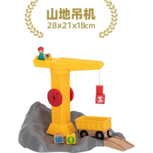 Bulk wooden rail accessories tower toys magnetic decoration compatible brand wooden rail toys for trains