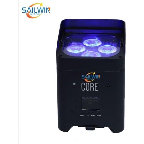 Wireless IR Remote Control Battery Power 4*18w RGBWA+UV Rechargeable LED Par Uplight Par Can For Wedding Club