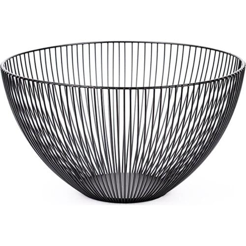 BIG Vertical Metal Wire Kitchen Basket Container Bowl Fruit Basket Drain Rack Vegetable Storage Holder Snack Tray Storage