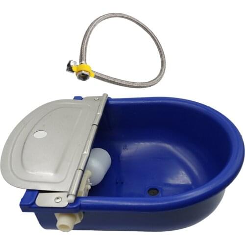 Cow Water Bowl Plastic With Drain Hole Drink Automatic Float Farming Trough Water Bowl for Sheep Dog Pet Goat Cattle Supplies