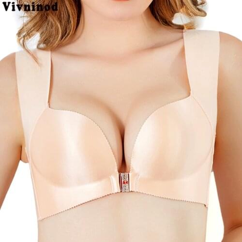 Plue Size Bras For Women Underwear 34-52 CDE Cup BH Front Closure Big Size Bralette Wire Free Vest Brassiere Lingerie 52 120CDE
