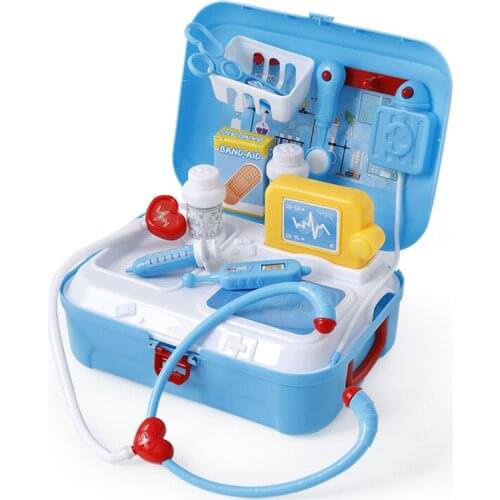 Kids Pretend Play Suitcase Backpack Educational Toys For Children Plastic Doctor Medicine Set Toy For Boy Girl Christmas Gift