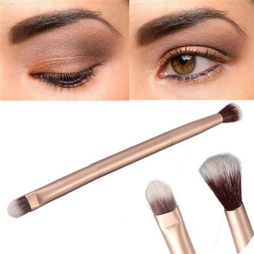 Double-Ended Eye Shadow Blending Highlight Brow Brush Multi-purpose for Women Everyday Use