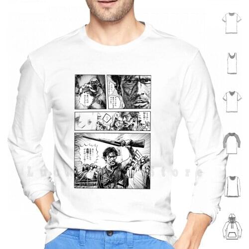 Army Of Darkness ( Fake Japanese Comics ) hoodies long sleeve Army Of Darkness Bruce Campbell Comedy Horror Horror