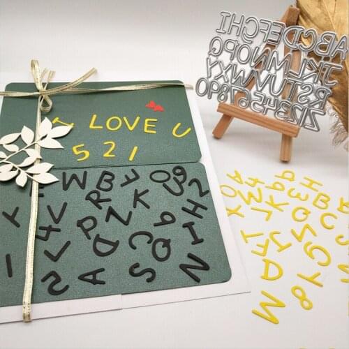 7.2*11 cm A-Z letters 0-9 digital Metal Cutting Dies New Stencils for DIY Scrapbooking Paper Cards Craft Making Craft Decoration