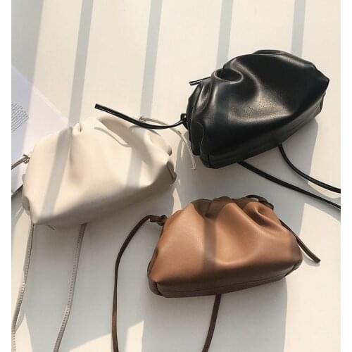 WOONAM Women Fashion Bag Top Hide Genuine Calf Leather Clasp Clutch Cross Body Bag WB1007