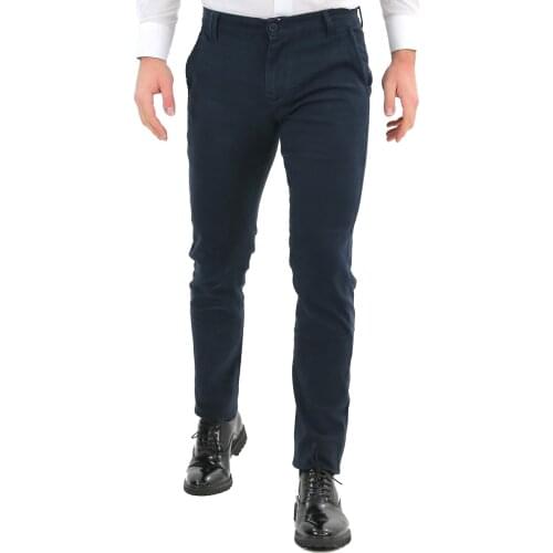 Men pants Slim Fit blue elegant winter pants Chino pocket America