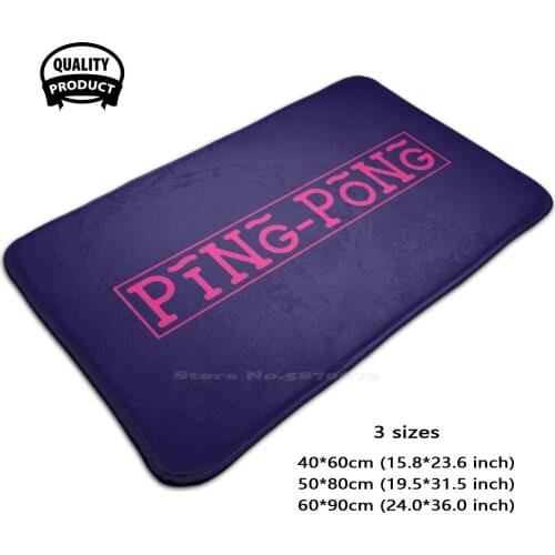 Ping - Pong Logo Soft House Family Anti-Slip Mat Rug Carpet Pingpong Trainer Instructor Team Athlete Ping Pong Ping Pong Funny