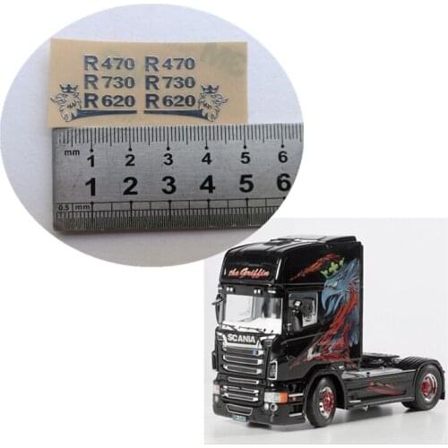 Tamiya Rc Truck Body Logo Decals Sticker For 1/14 Radio Control Cars SCANIA R620 56323 R470 56318 R730 Tractor Toys Diy Parts