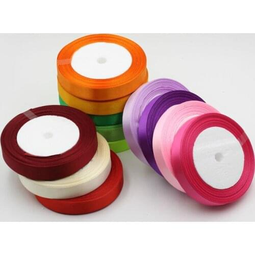 New Silk Satin Ribbon 15mm Wedding Party Festive Event Decoration Crafts Gifts Wrapping Apparel Sewing Fabric Supplies 22Meters